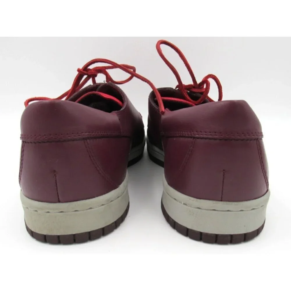 Nike Mad Jibe Burgundy 313264-211 Men Size 14 Boat Deck Shoe Leather Lace Up Red